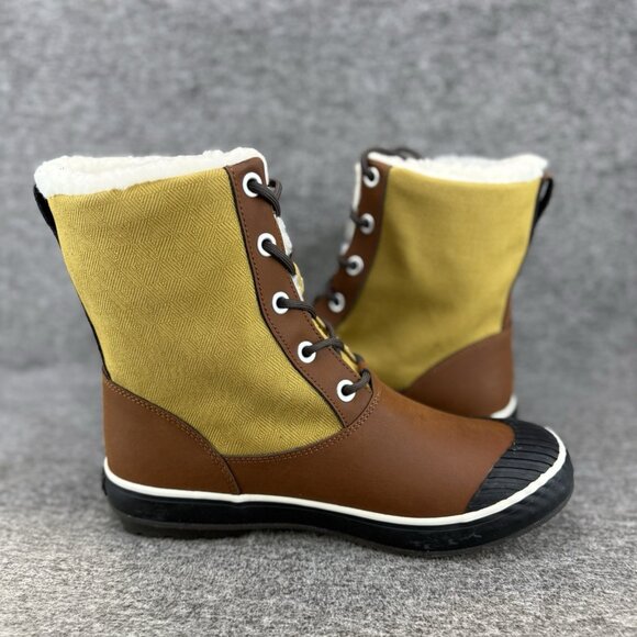 ✅KEEN Elsa Winter Boot Womens -9.5 Lace Up Sherpa Insulated Waterproof NIB BLOCK - Picture 11 of 12
